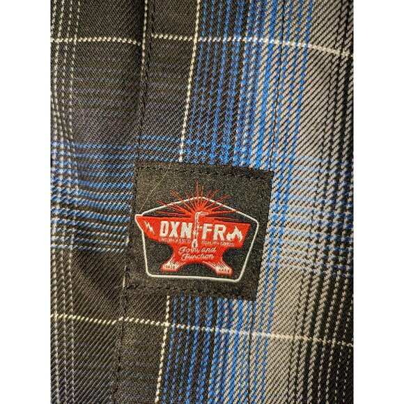 Dixxon Flannel Company Form Function Men LT Blue Long sleeve Flannel Pearl Snap - Picture 6 of 9